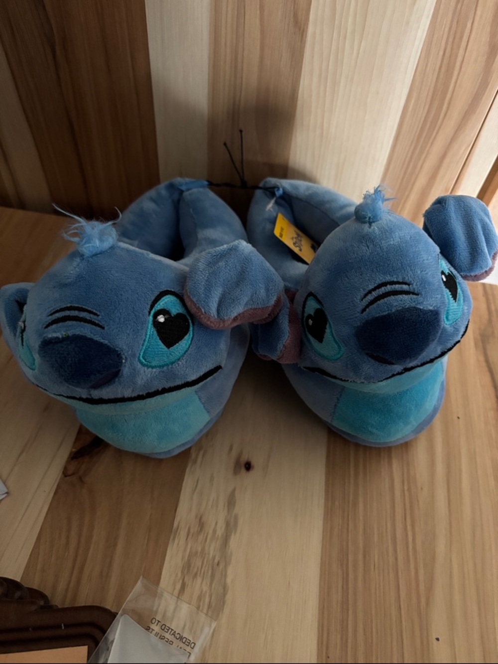 Disney Blue Stitch Plush Kids Slippers
